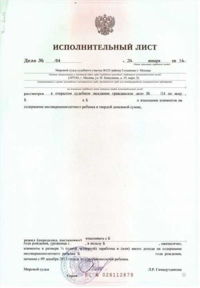 Судебная процедура исполнительного производства