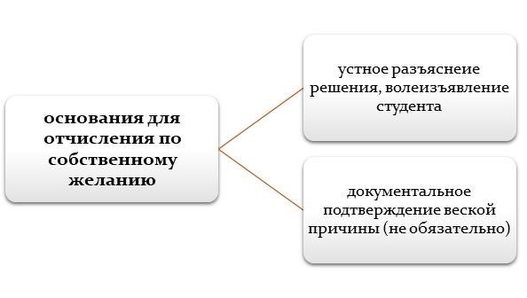 Что написано в законе об отчислении по собственному желанию